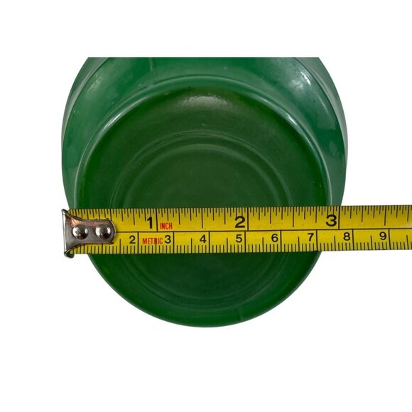 Vintage Green Glass Double Handle Vase - Picture 12 of 12